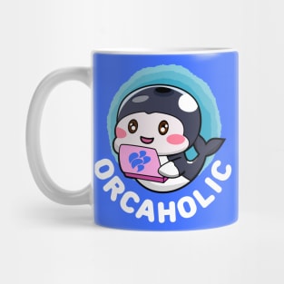 Cute Orca Finds It Difficult To Stop Working Mug